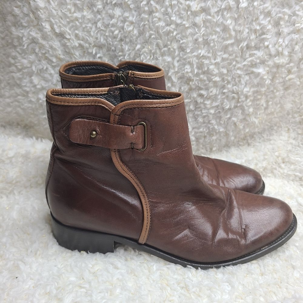 Mally‎ Brown Leather Ankle Boots sz 40